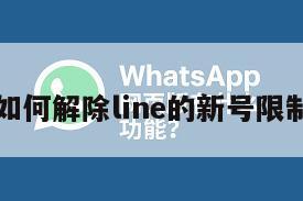 如何解除line的新号限制